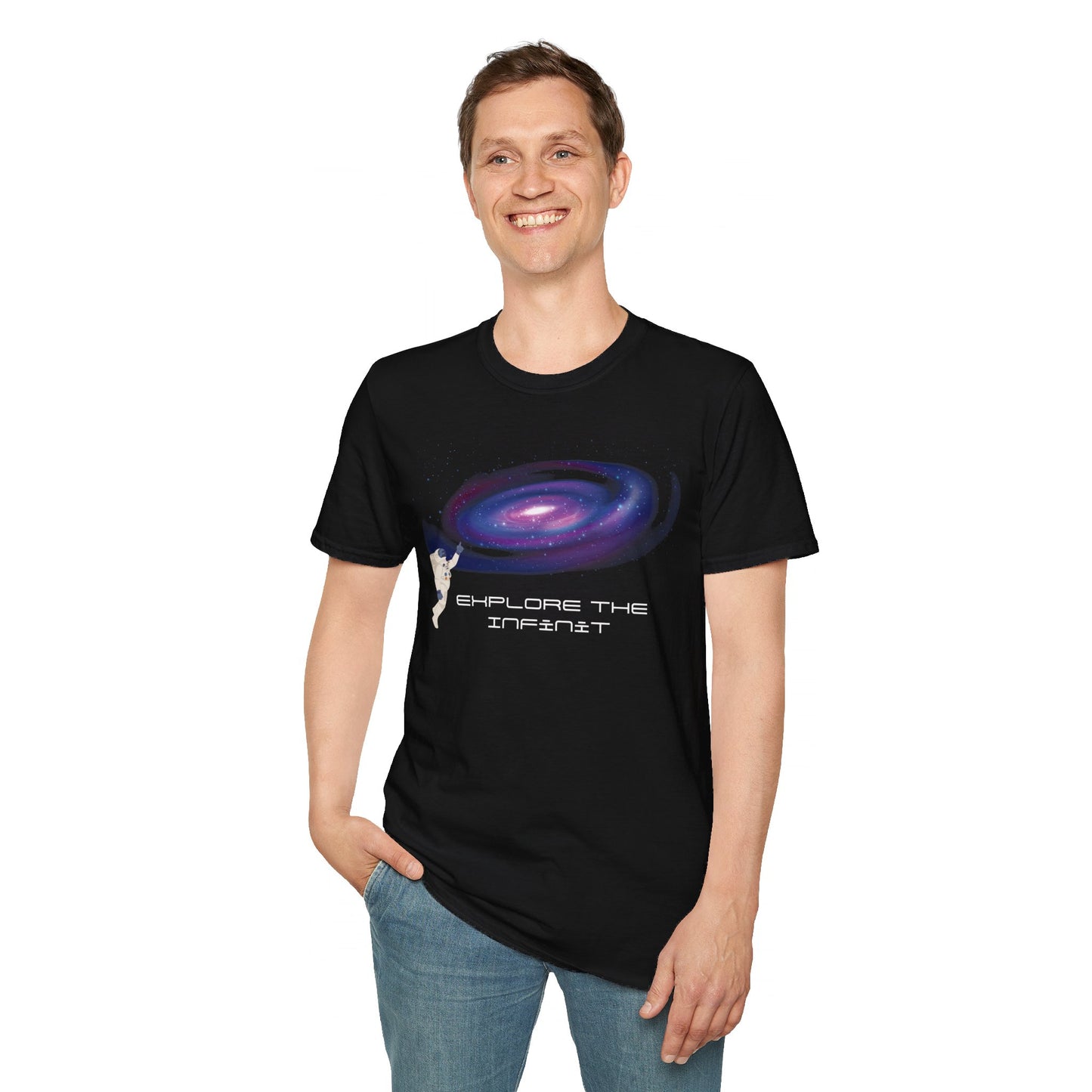 Unisex-Kurzarm-T-Shirt mit englischem Spruch über das Sonnensystem