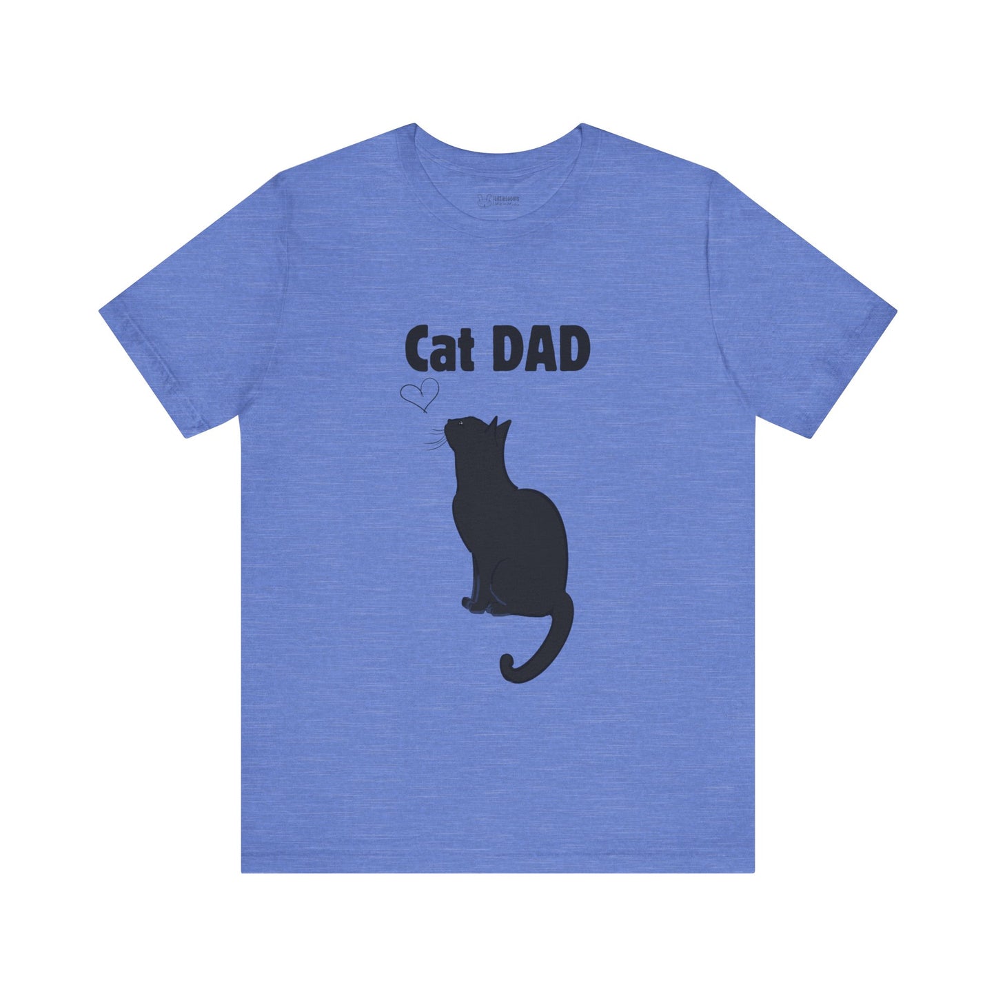Short sleeve t-shirt with cat design for dads