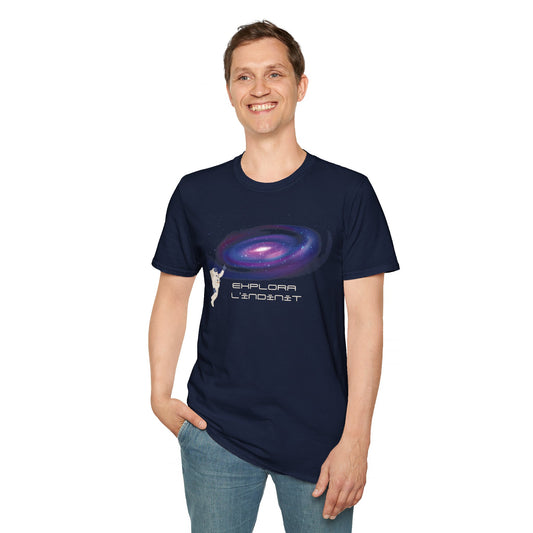 Camiseta manga corta unisex, con frase en Catalán del sistema solar.