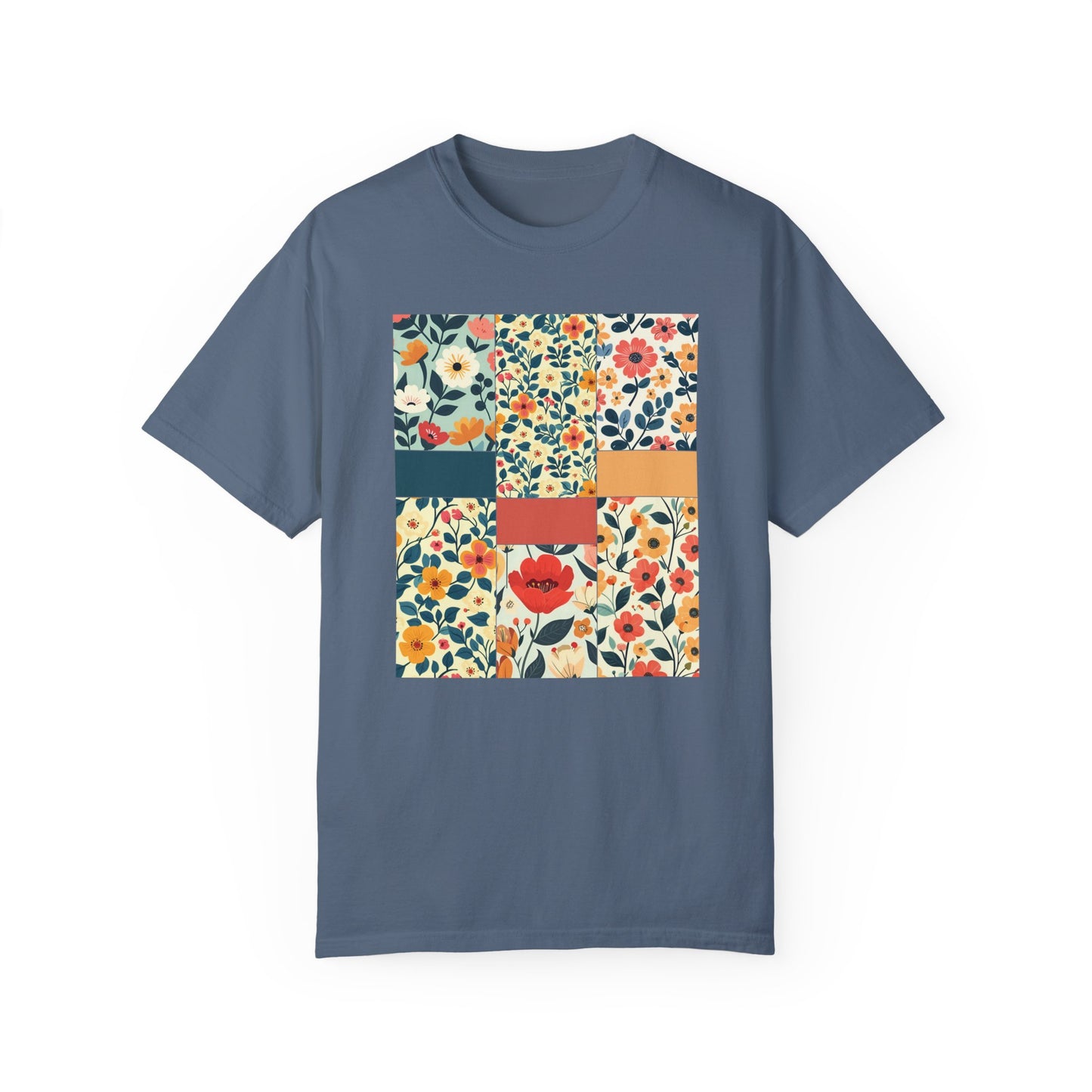 Camiseta con diseño de bloque de colcha