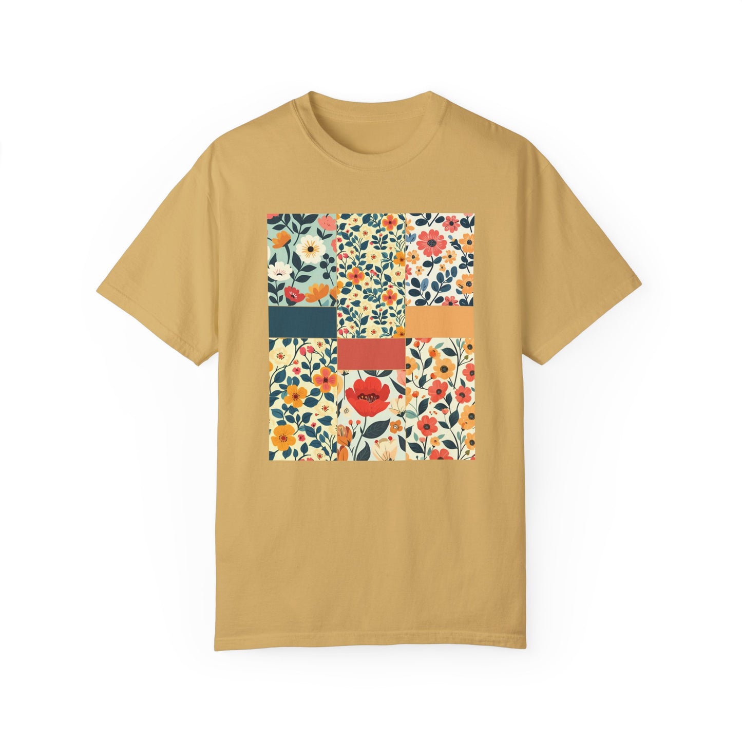 Camiseta con diseño de bloque de colcha