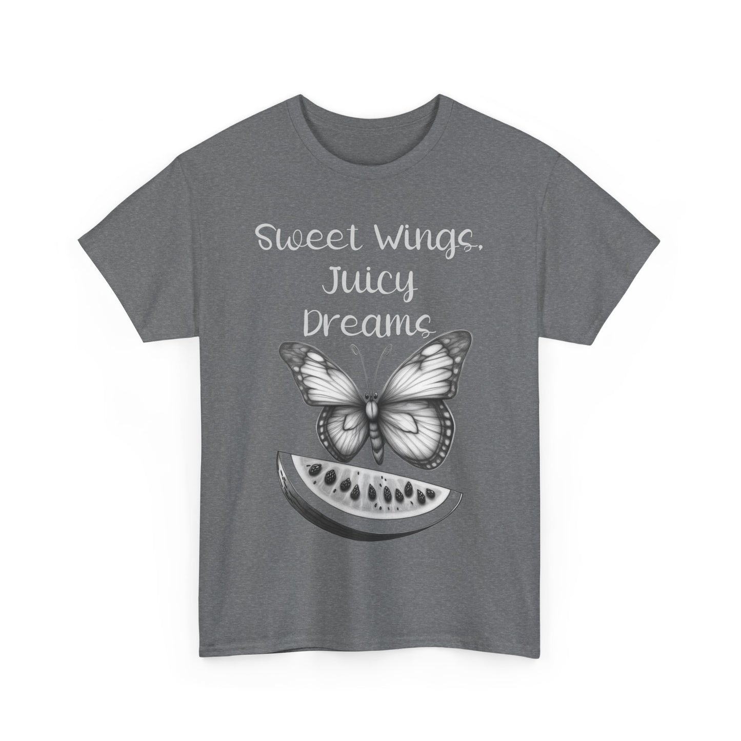 Camiseta Vintage Mariposa Sandía - "Alas Dulces, Sueños Jugosos" - Camiseta Gráfica Retro