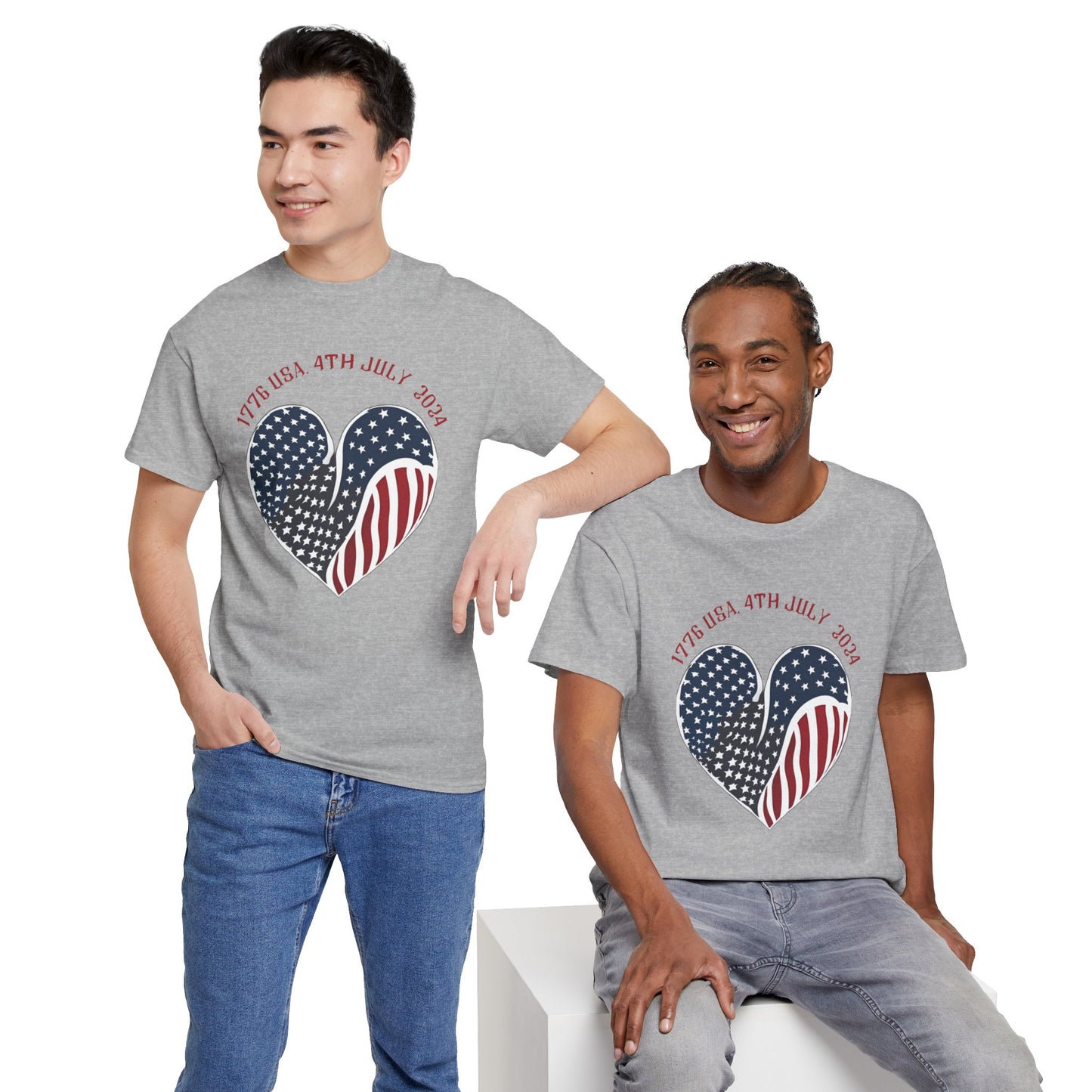 Camiseta manga corta unisex, Patriótica para el 4 de Julio