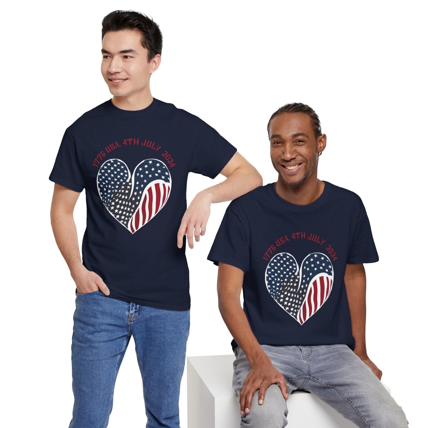 Camiseta manga corta unisex, Patriótica para el 4 de Julio