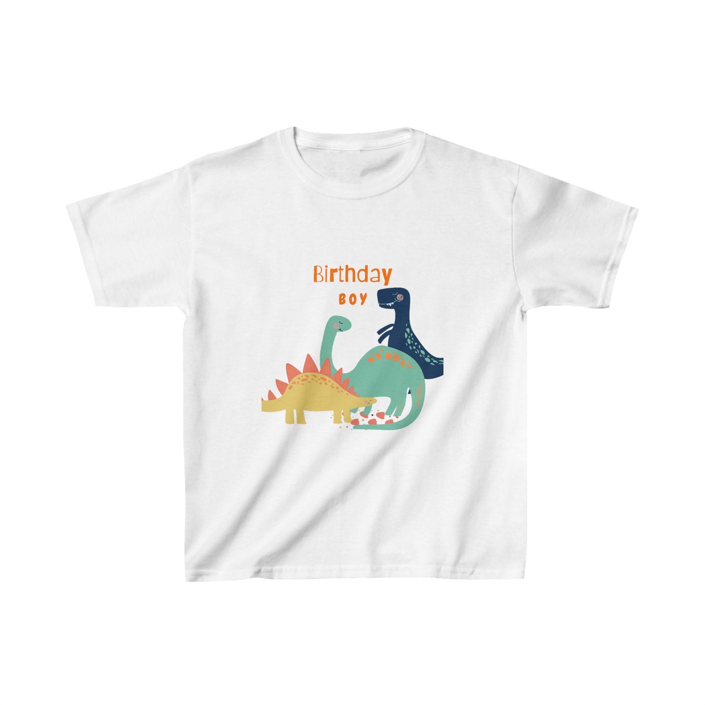 Camiseta manga corta con dinosaurios para celebrar el cumpleaños de un niño.