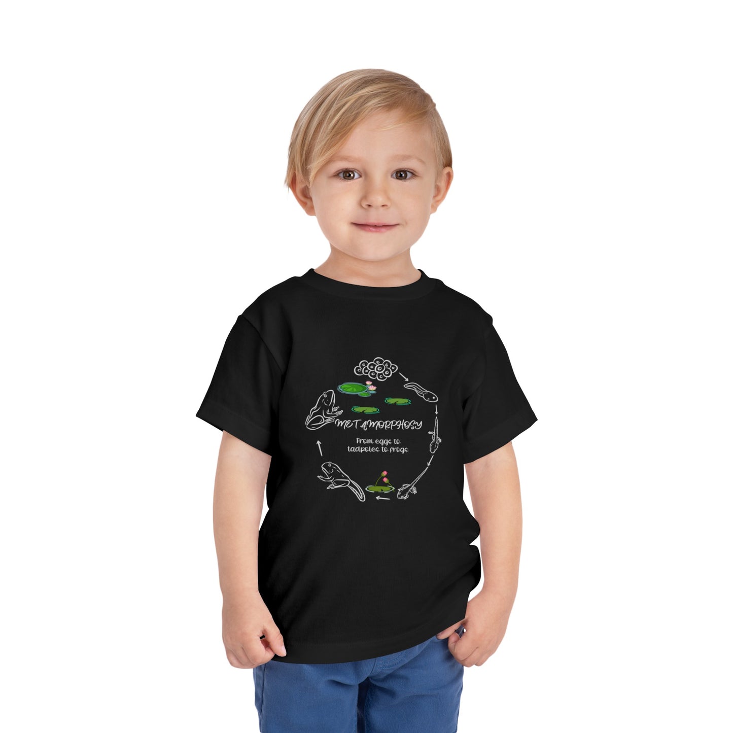 Camiseta de Rana en Metamorfosis para niños pequeños, Diseño Único de Transformación de Rana