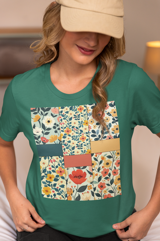 T-Shirt mit Quilt-Block-Design