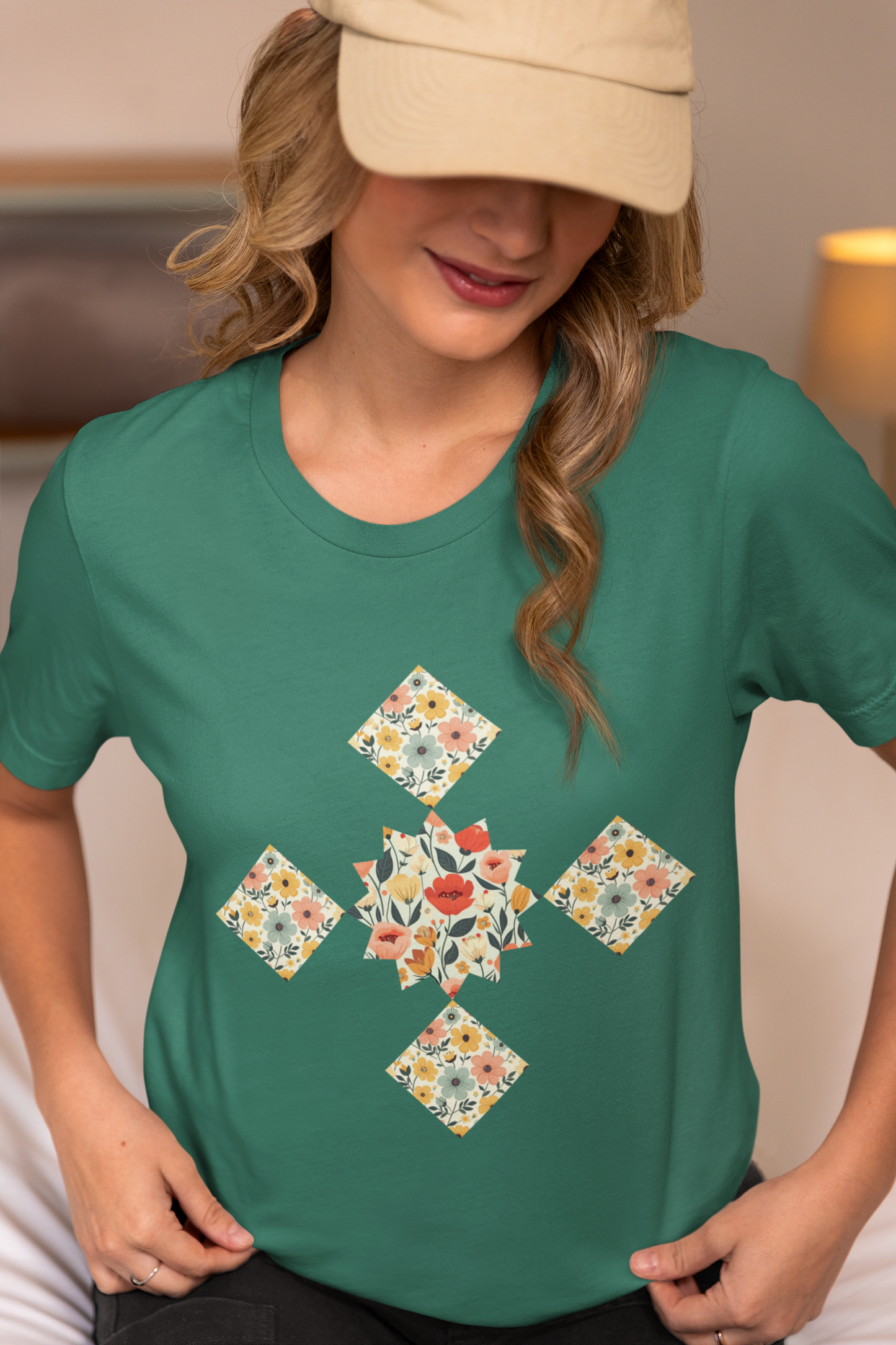 Bastel-T-Shirt, Quilt-Geschenk für Quilt-Mama, Kleidung im Cottagecore-Stil.